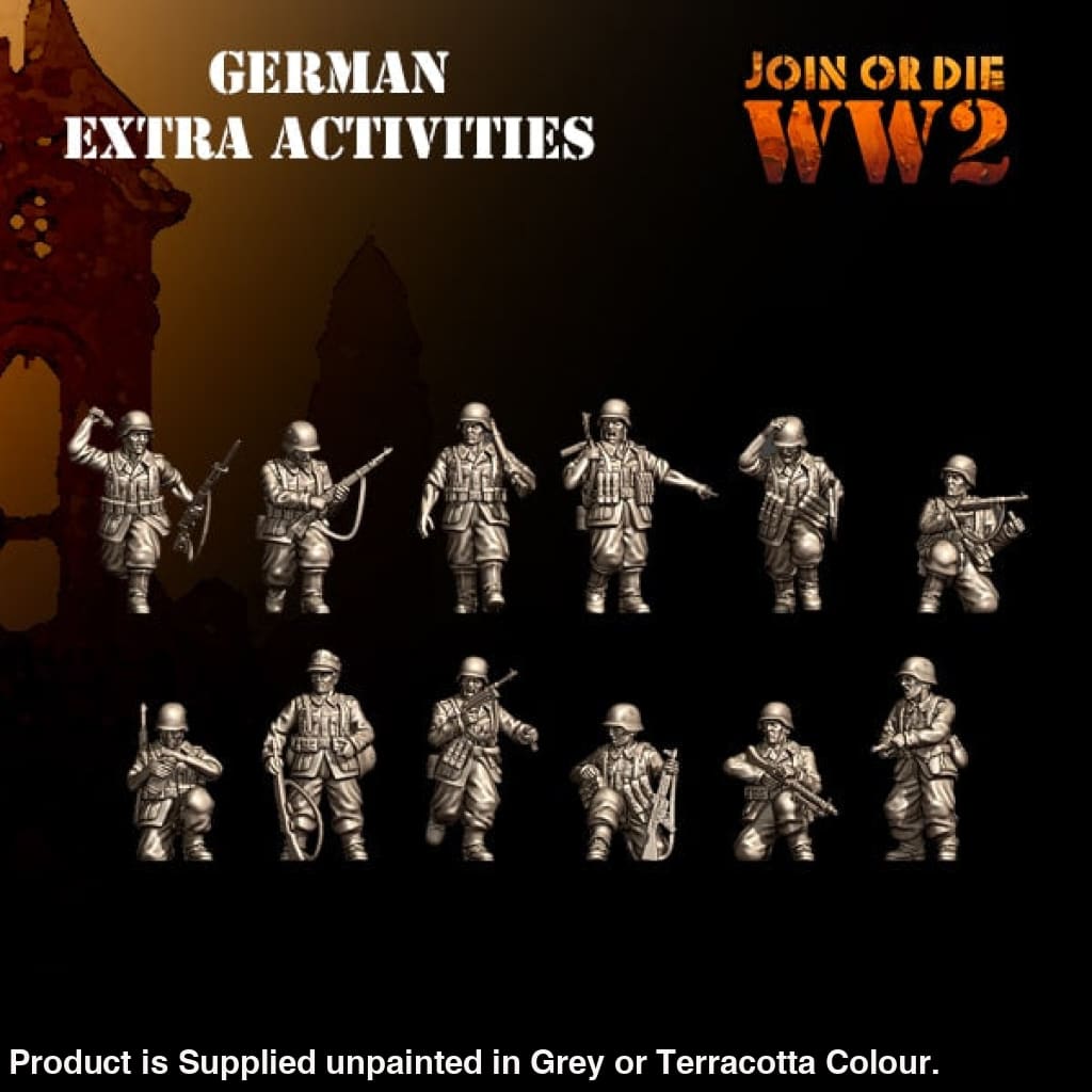 JOD WW2 German Riflemen Extra Poses 28mm 1:56 Figure