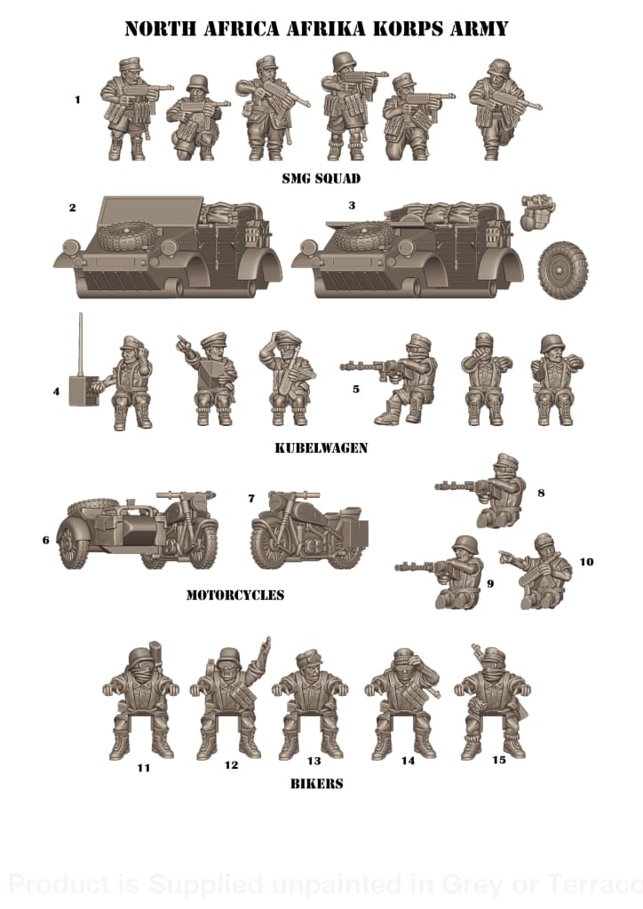 March To Hell Ww2 Africa - Afrika Corps 3 15Mm 1:100 / 1 Figure