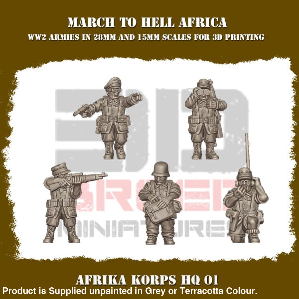 MTH WW2 Africa Korps HQ 1 28mm 1:56 Figure